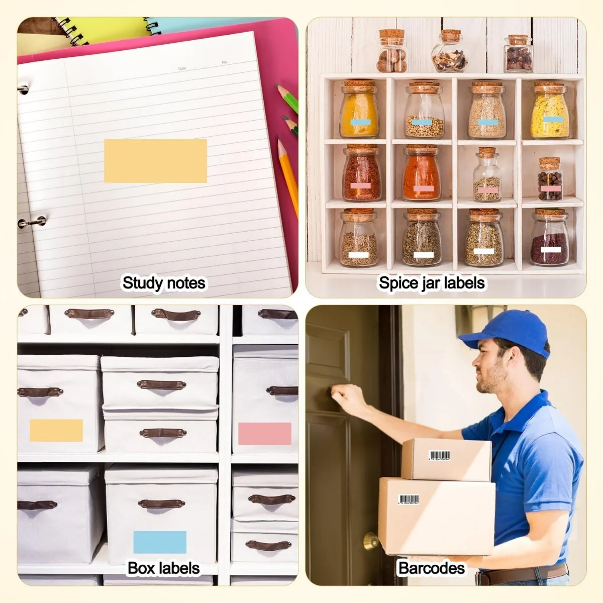 Self-Adhesive Thermal Mini Printer Paper,Compatible with Pocket Portable Printers 57 x 25mm for Sticker Labels, Photography