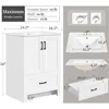 24.5" Bathroom Vanity with Ceramic Basin, Undermount Vanity Sink Cabinet with 2 Doors and 1 Drawer, Bathroom Storage Cabinet 2
