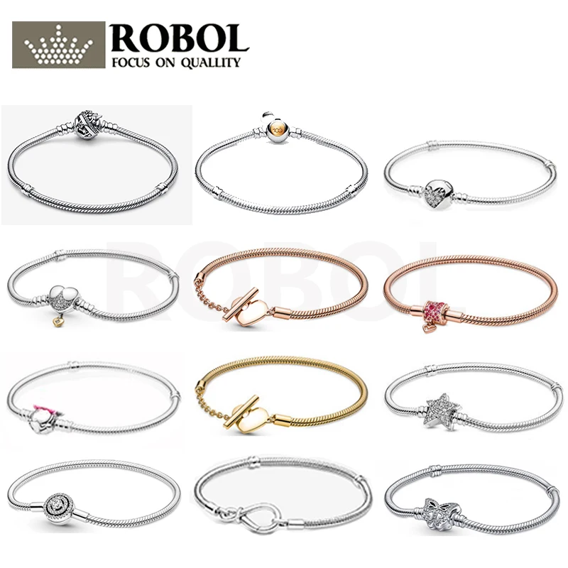 

Браслет женский из серебра 925 пробы с подвеской в виде сердца на День Матери