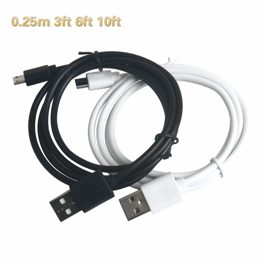 100 Pz 25Cm 3Ft 6Ft 10Ft Micro Usb Cavo Di Ricarica Veloce Per Samsung Micro Usb Cavo Di Ricarica Di Sincronizzazione Dati Veloce Per Android Xiaomi