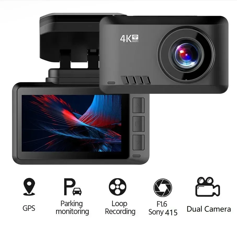 Dash Cam 4K, Dash Camera for Cars 2160P Dash Cam Front Car Camera with  WiFi/App Dash Cam for Trucks Dashcams with Super Night Vision, Loop  Recording