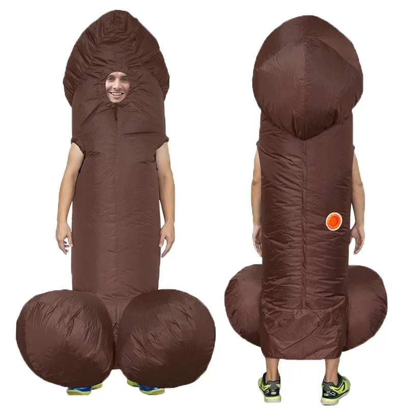 Traje inflable divertido 2024 para discoteca, bar, disfraz de actuación, accesorios de fiesta con forma de pene, decoración para fiesta gay LGBT
