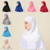 Eid Amria Muslim Women Instant Scarf Lace Diamonds Hijab Turban Head Cover Wraps Pull On Headscarf Islam Niqab Nikab Headwear