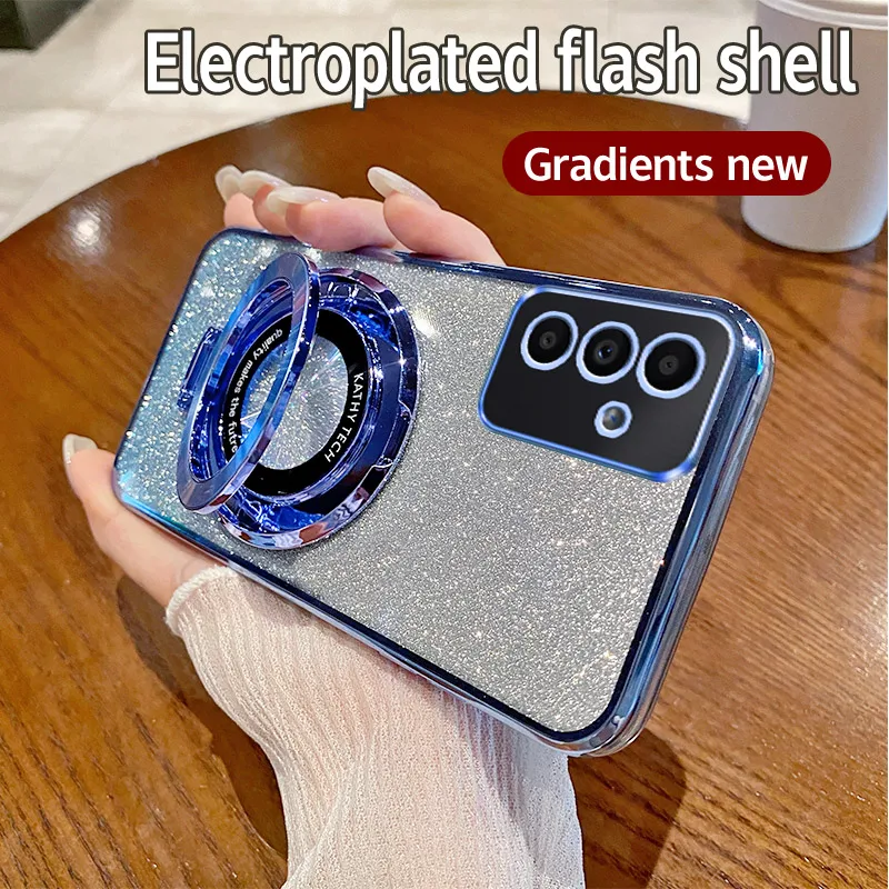 thumbnail image 1 of Gradient Glitter CD Ring Holder Phone Case For Samsung Galaxy A05 A15 A25 A35 A55 A05S A04S A14 A24 A34 A54 5G A73 A53 A33 Cover, 1 of 5