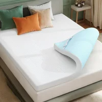 Memory Foam Mattress Topper Queen, 4 Inch Gel Foam Bed Topper with Rayon from Bamboo Cover, Ventilated Mattress Pad for Pressur 2