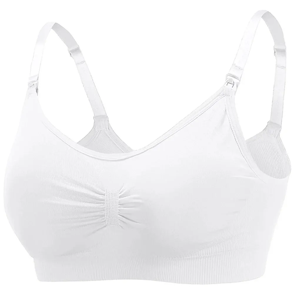 Nursing Bra Maternity Wirefree Full Coverage Breastfeeding Sleeping Bralette Padded
