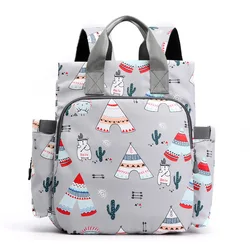 Mochila de nailon sólido para pañales, bolso de viaje para mamá, bolso de almacenamiento para cochecito de bebé, bolso de entrega impermeable para mujeres embarazadas