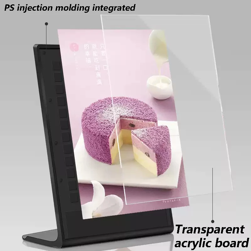 Acrylic desktop stand, photo frame, desktop menu stand, plastic picture, poster, art display stand