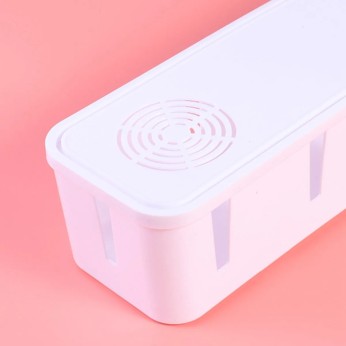 케이블 보관 상자 소형 공간 절약형 데스크탑 벽 코너 정리함 고품질 열 방출 어린이 안전 코드 관리