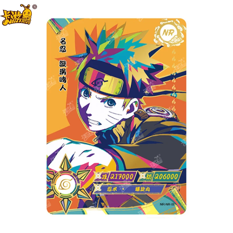 KAYOU Genuine Naruto NR Card Hyuga hinata Uzumaki naruto Sasuke Uchiha Obito Gaara Jiraiya Anime Collection Cards Boy Toy Gift