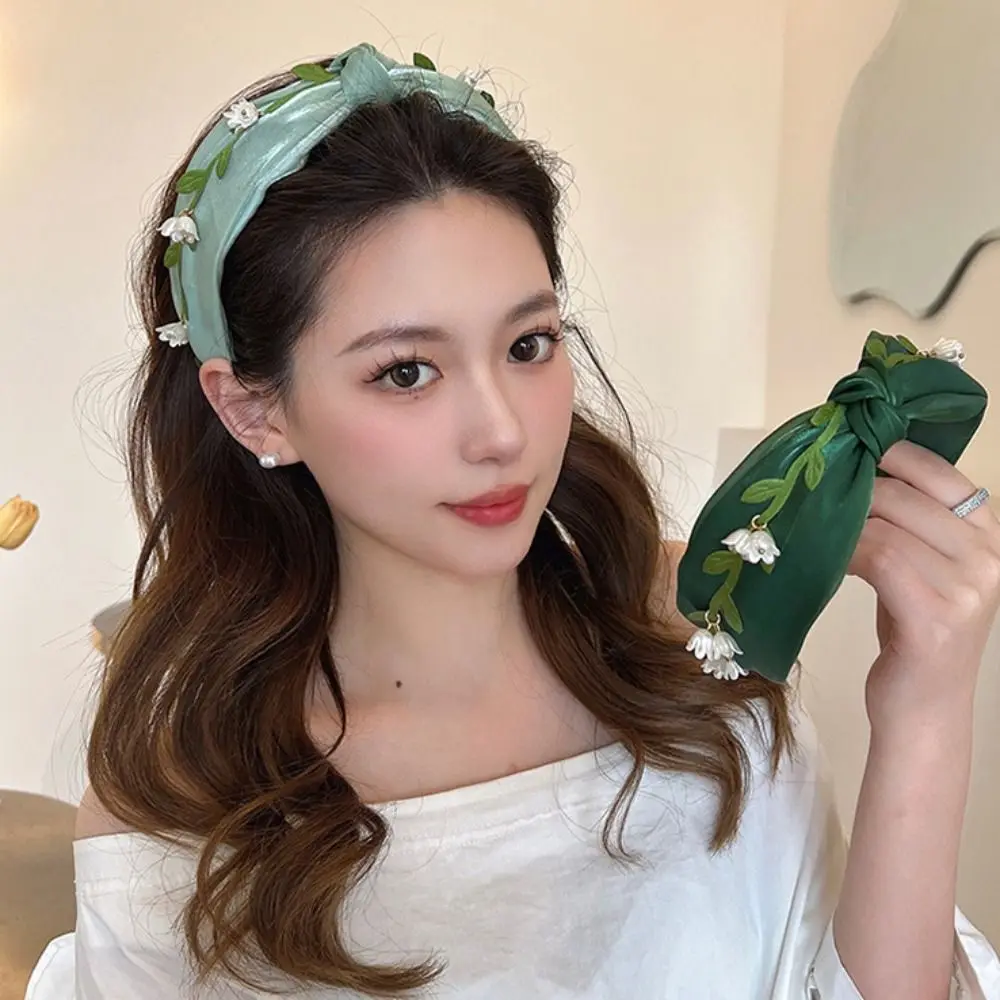 

Женский обруч для волос с цветочным принтом, широкий обруч для волос в Корейском стиле, аксессуары для волос