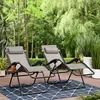 Outdoor Zero Gravity Chair Lounger, 2 Pack - Grey 2