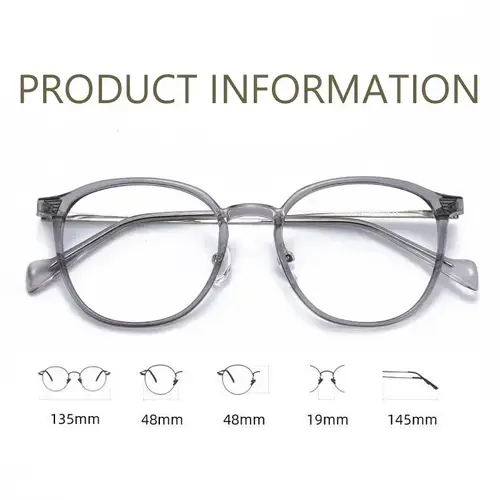 New Fashionable Photochromic Near Sight Glasses Round Transparent Women Anti Blue Light Myopia Eyewear Outdoor Shades Eyeglasses - Image 6