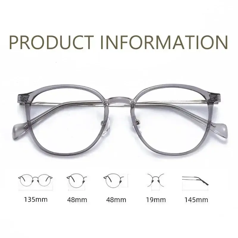 New Fashionable Photochromic Near Sight Glasses Round Transparent Women Anti Blue Light Myopia Eyewear Outdoor Shades Eyeglasses - Image 6
