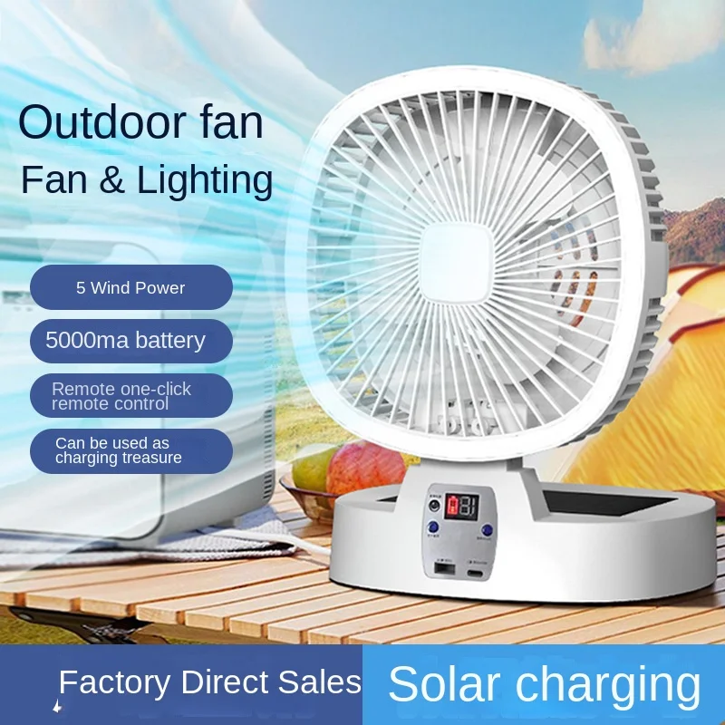 NewndoorandOutdoorCampingFanSolarchargingPortableCoolingFan5