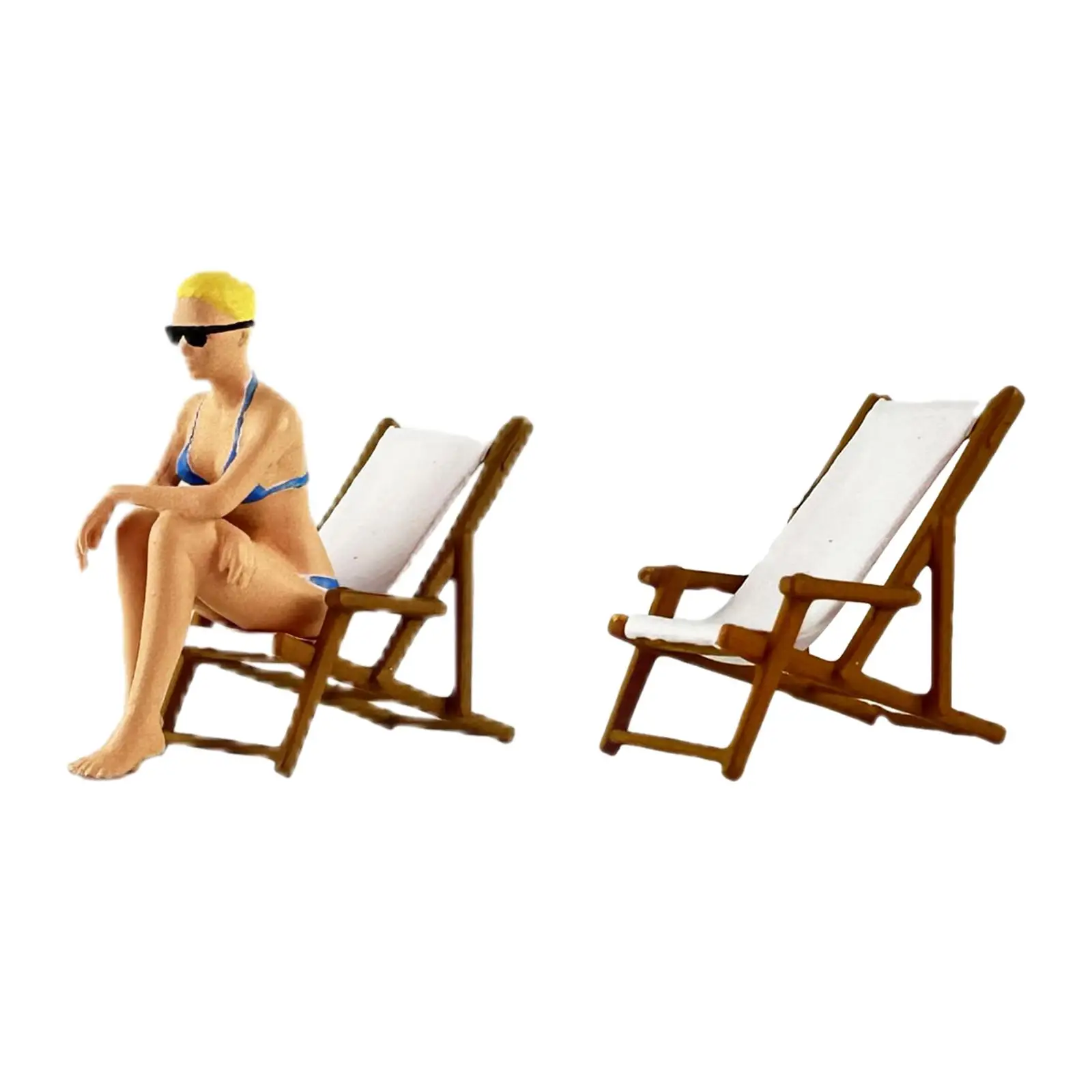 

1/64 Diorama Figure Painted Miniature Beach Surfing Scene for Railway Sets Micro Landscape Doll House Decoration Model Trains