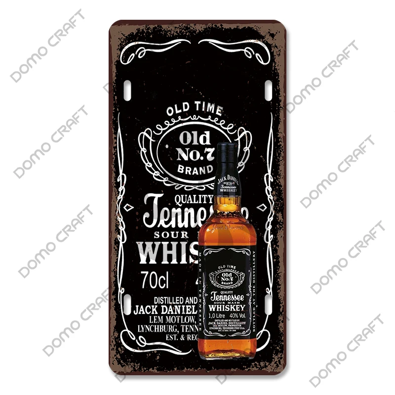 Tableau Moderne Sur Toile - Décoration Murale Bar Whisky Jack Daniels - Multicolore