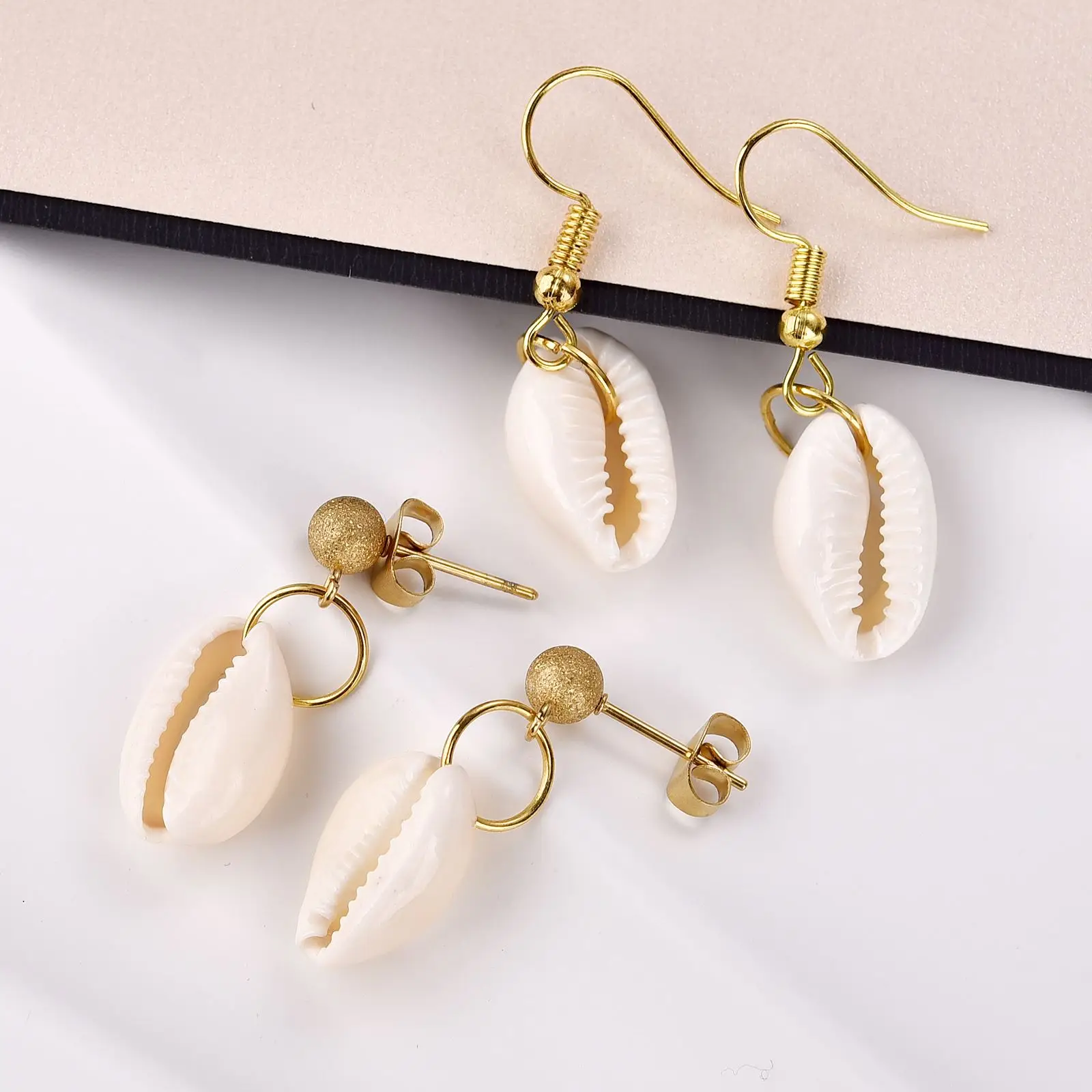 10-50pcs Mix Color Painted Natural Sea Shells Conch Beads For Sandy Beach Jewelry Making DIY Necklace Bracelet, natural shell ornaments
