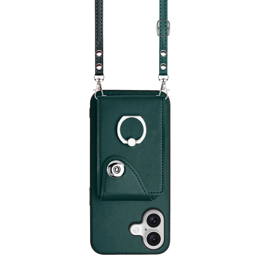 Detachable Strap Case with Ring and Card Holder Cover