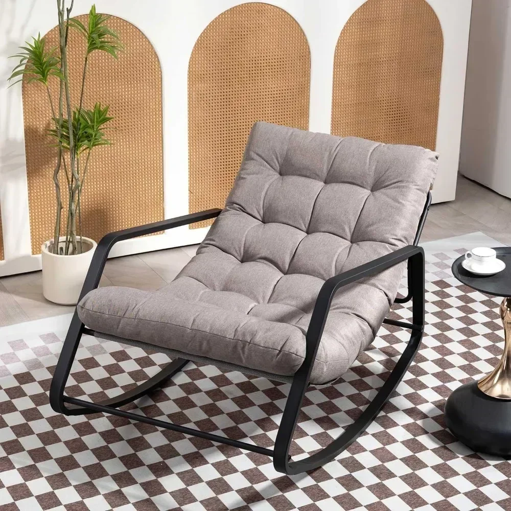 Double Lounge Chair Adjustable Reclining Chairs Rocking Detachable Outdoor Sofa Oversized Garden Leisure Stool Lawn Lazy Chair