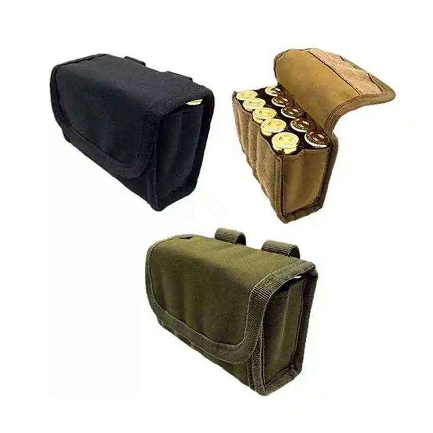 Tactical Molle Pouch 10/5/6 Round Shotgun Shell Reload Holder Multicam Mag Bag 12 Gauge/20G Magazine Pouch Ammo Round Cartridge