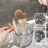 Makeup Brush Organizer Semi-transparent Vanity Desktop Cosmetics Storage Box 360° Rotating Lipstick Storage Box Luxury Container 2