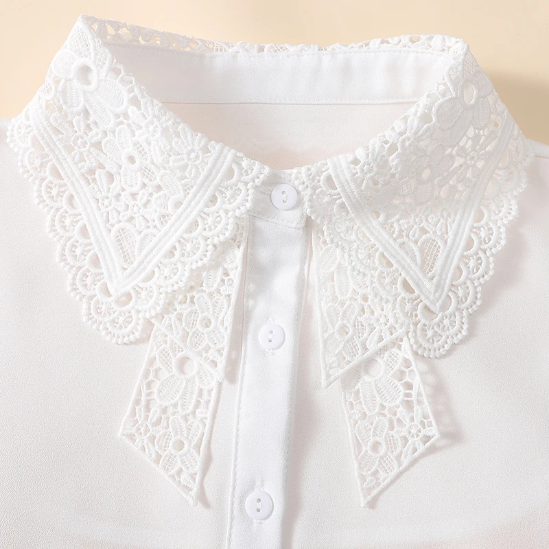 Fake Collar Detachable Collar Shawl Women's Fashionable Embroidered Detachable Chiffon Fake Collar