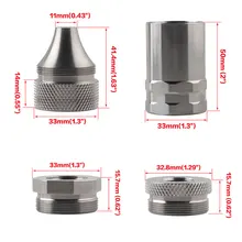 

6.9'' L 1.3'' OD stainless steel Modular kit compatible 1-3/16x24 thread cups, 5/8x24 or 1/2x28 end cap jig booster