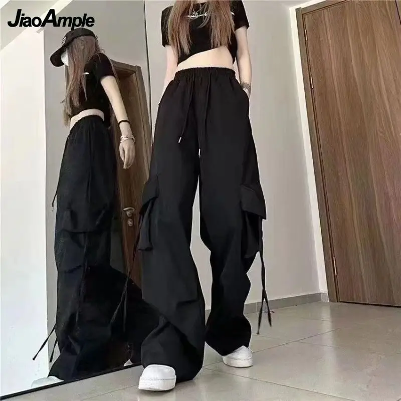 Women's 2025 Summer New Tracksuit Matching Set Korean Elegant Loose Short Sleeved T-shirt+suspender+Cargo Pants Three Piece Suit 5