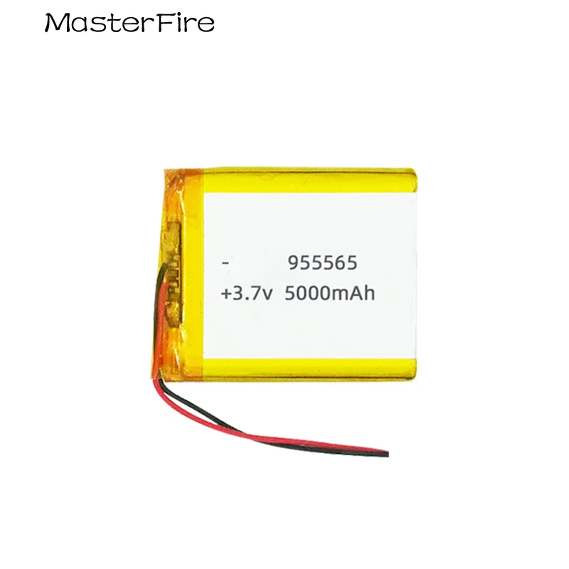 

20pcs/lot 3.7V 5000mah Rechargeable Lithium Polymer Battery 955565 for Smart Home Bracelet LED Light Camera Beauty Device Cell