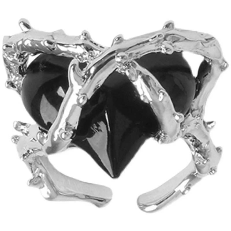 Stile Coreano Sweet Cool Star Spider Heart Zircone Opal Ring Trendy Open Anelli Da Dito Regolabili Per Le Donne Gioielli Di Moda Punk