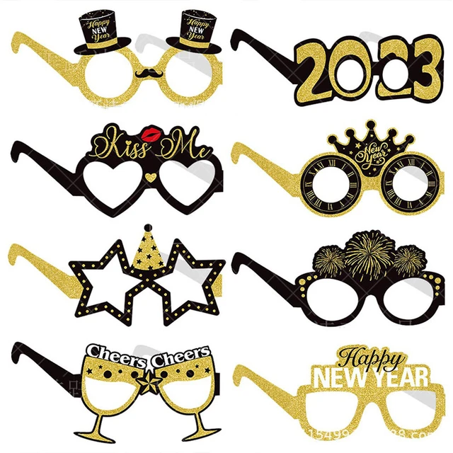 2023 Nouveaux accessoires de fête Paillettes de Noël Lunettes de