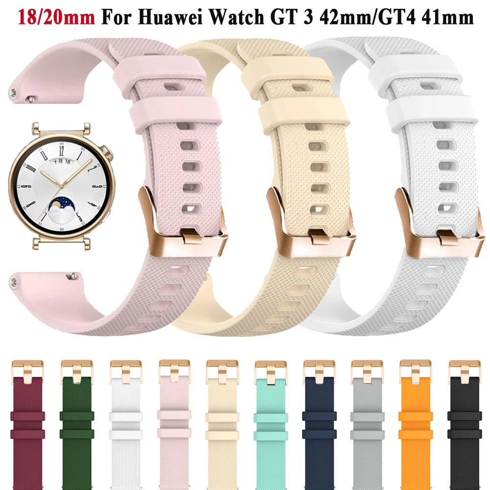 Silicone Replacement Watchband - 18mm/20mm Strap