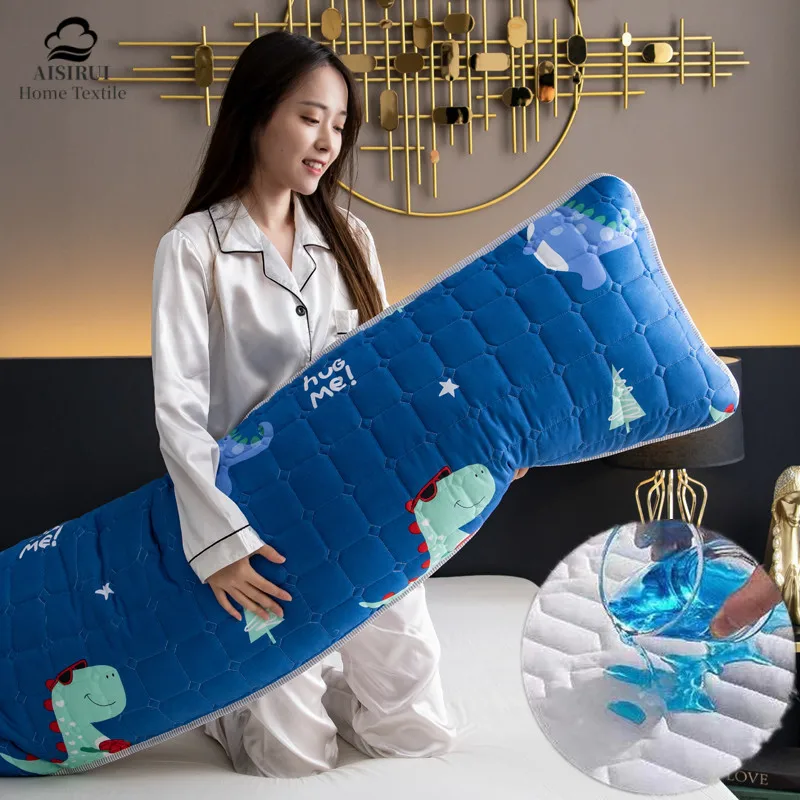 

100% Waterproof 180x200cm Long Pillowcase Coral Solid Printed No Core Pillow Sham Body Cushion Cover 20 Colors Pillow Cover 1pc