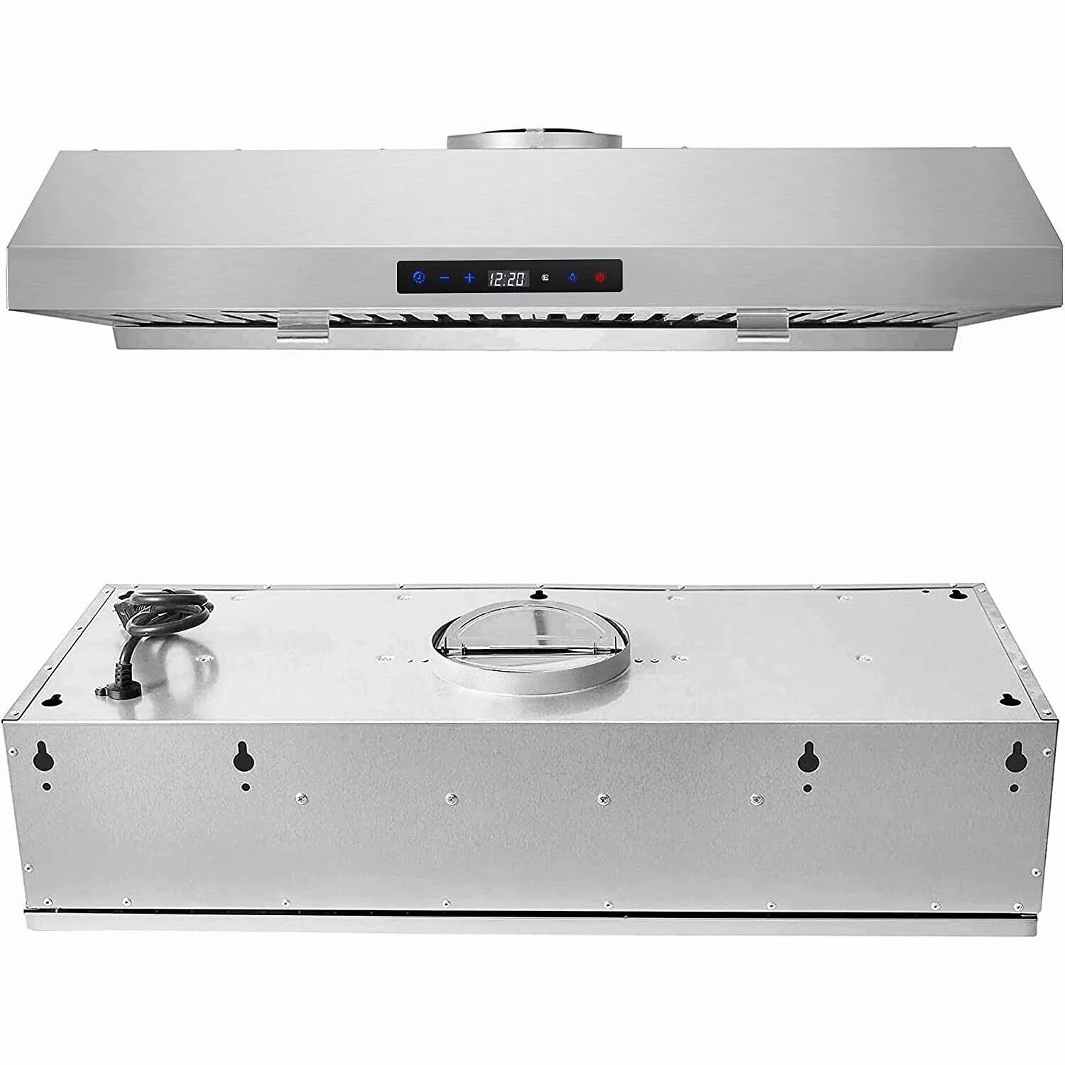 Tieasy 800CFM Kitchen Under Cabinet 3-Speed Remote Control with LED Lights Cook Vent Range Hood US0775BTR