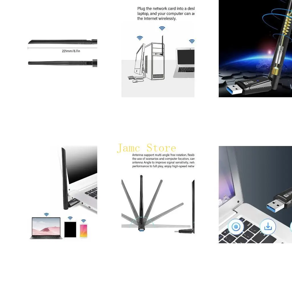 LX0B USB WiFi 수신기 송신기 2 in 1 DualBand 900M 전송 넓은..
