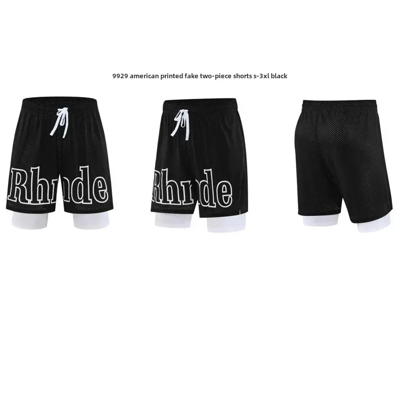American Style Printed Short Shorts Summer Basketball Loose Pants Running Training Fourths for Men And Women