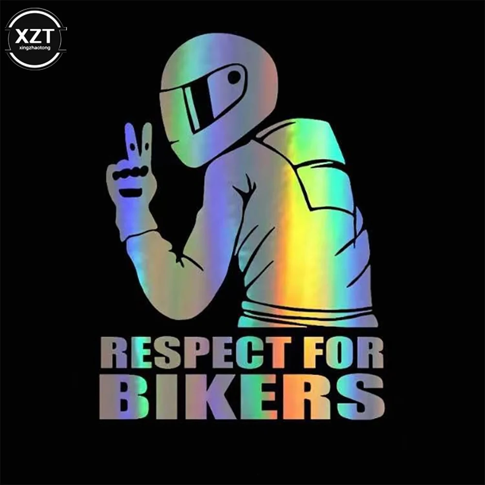 15x11CM Respect Biker Sticker For Car Motorcycle Vinyl 3D Stickers And Decals motorcycle stickers