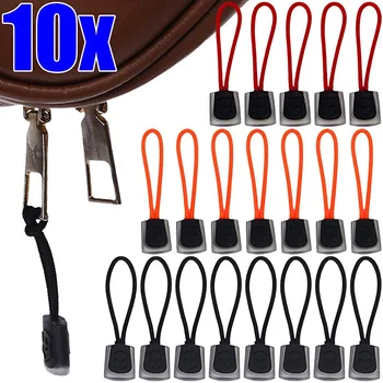 10/1pcs Zipper Pull Puller End Fit Rope Tag Fixer Zip Cord Tab Replacement Clip Broken Buckle Backpack Anti Loss Keychain Tool