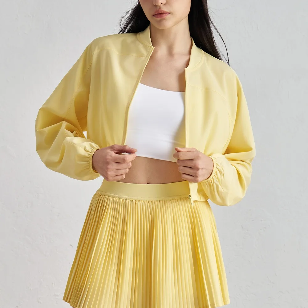 Women's Sports Tennis Jackets With Zipper Sun-Proof Cool Casual Baseball Clothing Quick-Dry Sweatshirt Long Sleeve Fitness Coat