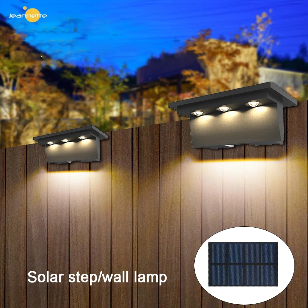 2PCS LED Solar Step Lamp Path Stair Outdoor Garden RGB Lights Waterproof Balcony Light Decoration for Patio Stair Fence Light legs flowers plant shelf organizer frame corner patio plant stands tiered backdrop soporte para plantas balcony furniture