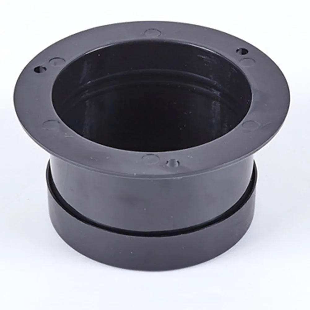 

Flange Connection Straight Pipe Exhaust Pipe Connector ABS Air-Ducting Connection Black Round Shape Wall-mounted