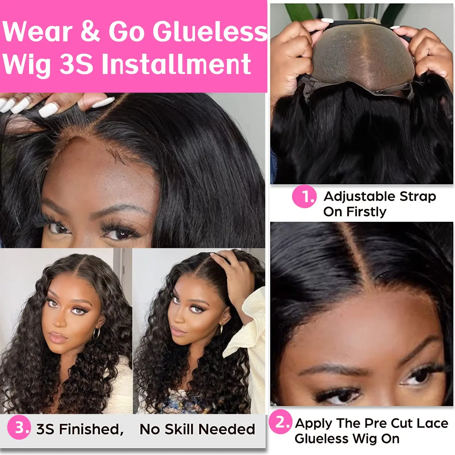 Deep Wave Frontal Wig 13x4 13x6 5×5 6x4 4x4 HD Lace Closure