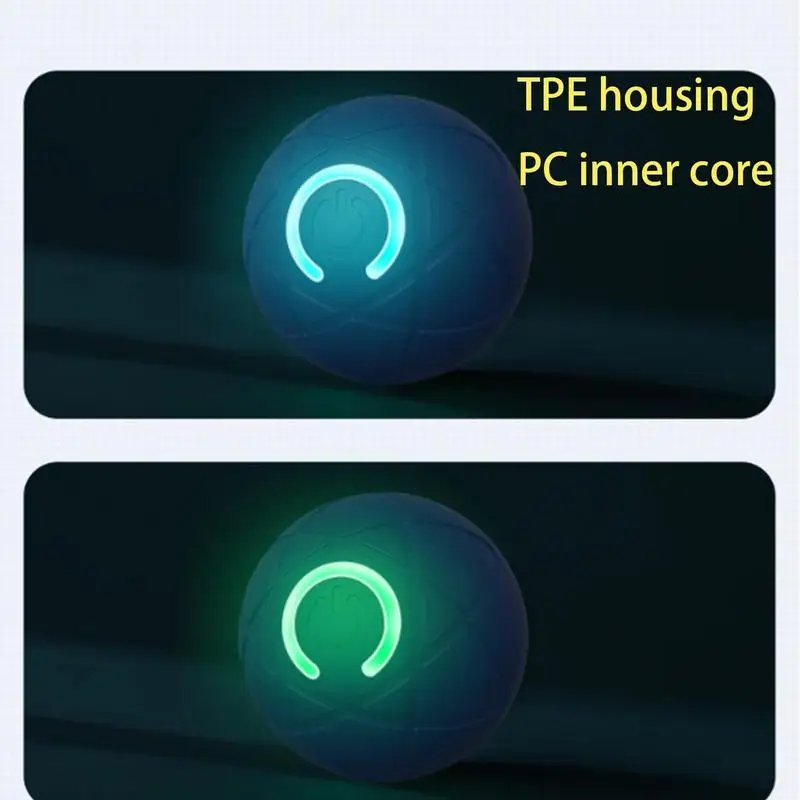 Interactive Rolling Ball Dog Toy Auto Moving Dog Toy Ball Rechargeable Vibrating Ball Toys Jumping Rolling Ball With Led light