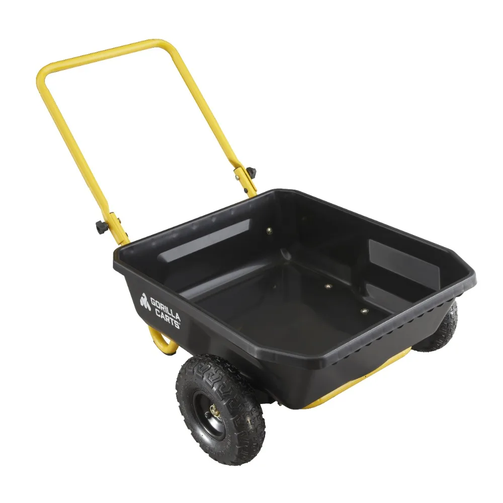 

Gorilla Carts GCR-4 4 cu. ft. Poly Yard Cart, 300-Pound Capacity, Black