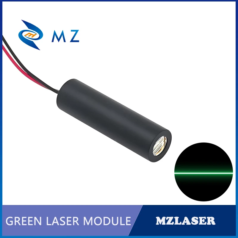 콤팩트 그린 라인 레이저 다이오드 모듈 520nm D10mm 5mW 3V 5V 12V 24V 고정밀 산업용 목공 기계용