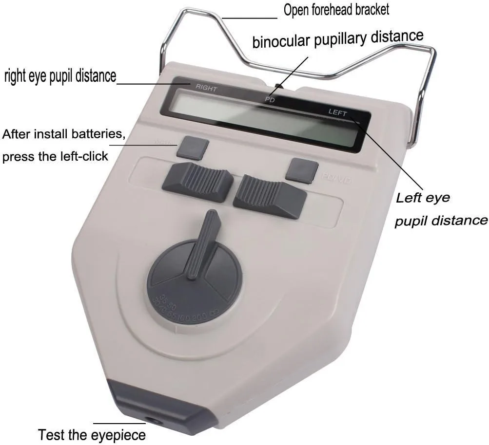 Optical Digital Pupilometer Distance Meter Led Pd Meter Pupilometer Pupil Distance Optical Instrument