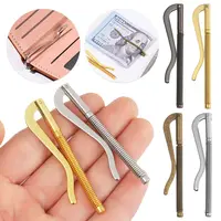 New Simple Metal Money Clip Bifold Spring Clamp Unique Design Bar Wallet Replace Parts Cash Holder Portable Wallet Durable Clips 1