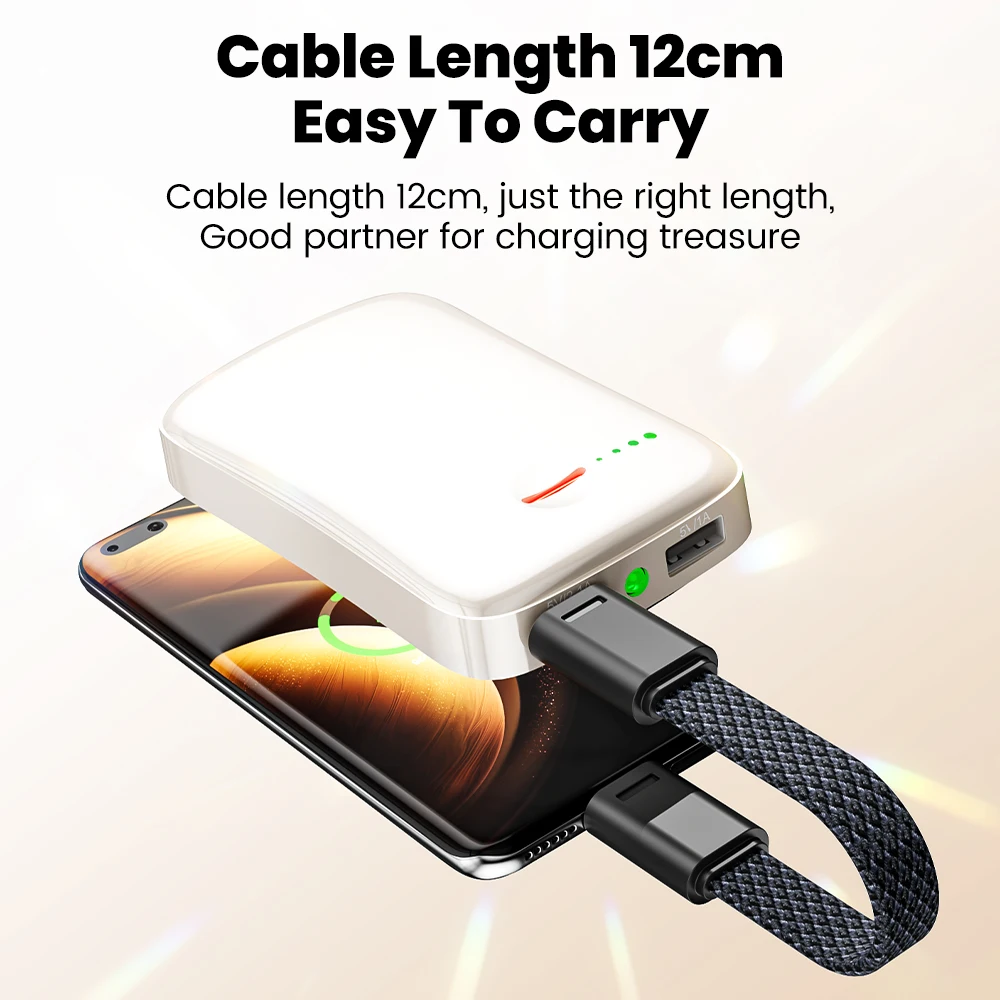 รูปสินค้า สายชาร์จ USB-C 27W ยาว 16.5 ซม. พกพาสะดวก