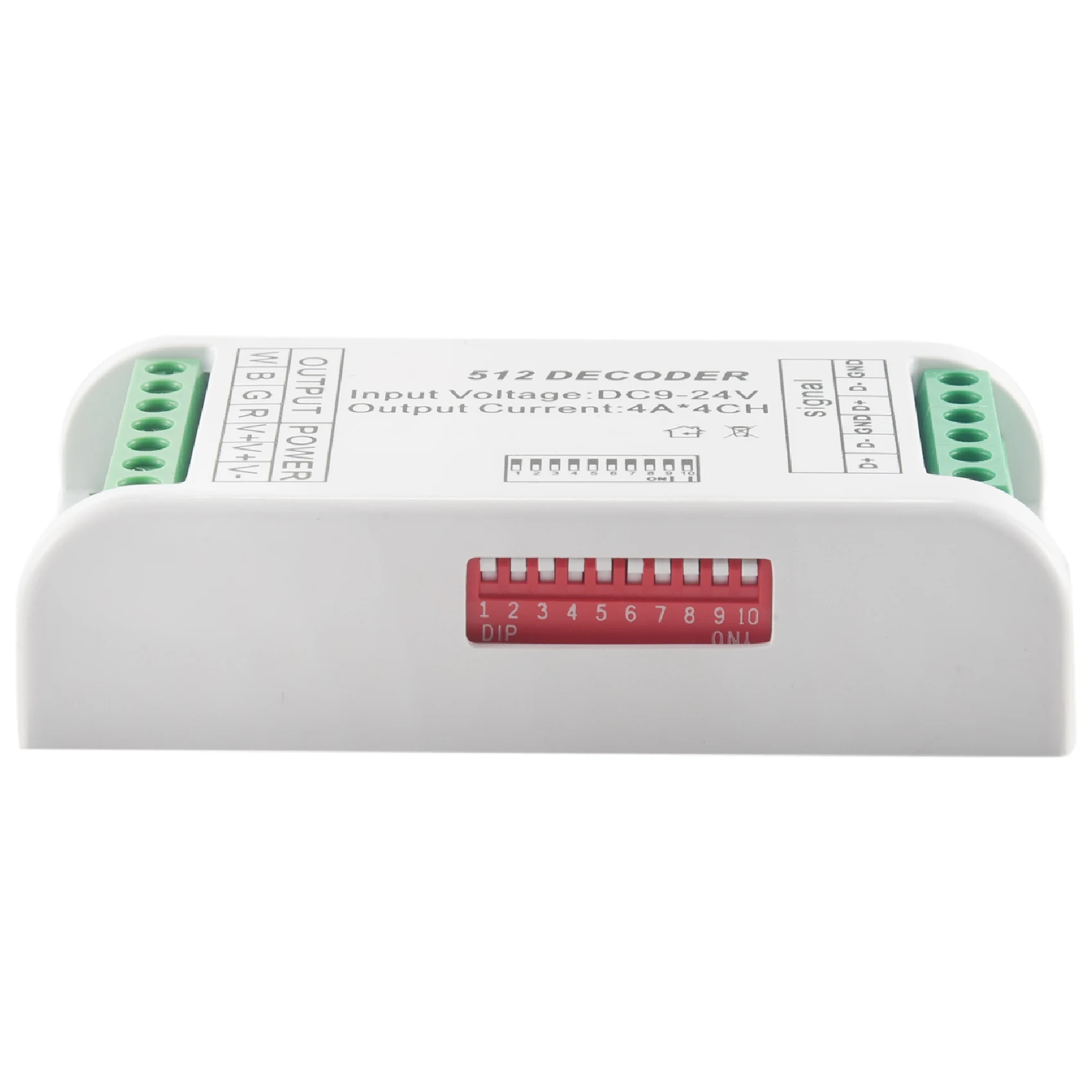 A23F-Mini 4 채널 DMX RGBW 디코더 16A RGB RGBW 스트립 컨트롤러 LED 스트립 조명용 DMX 512 디머 드라이버 DC9-24V